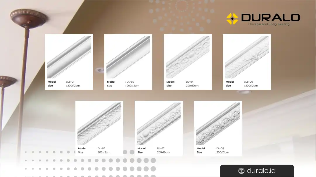 Rekomendasi Motif Hiasan Plafon Wall Cornice Duralis 