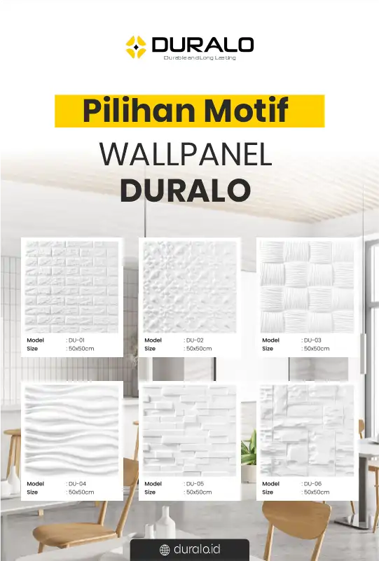 Rekomendasi Motif Wall Panel Estetik 3D Duralo 