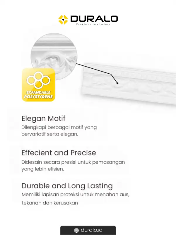 Keunggulan Lis Gypsum Modern Wall Cornice Duralis