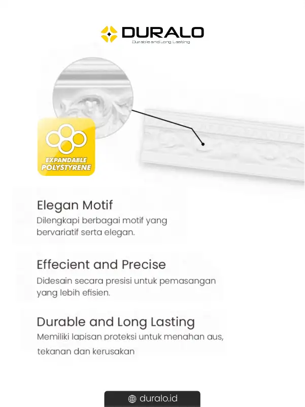 Keunggulan Lis Gypsum Modern Wall Cornice Duralis