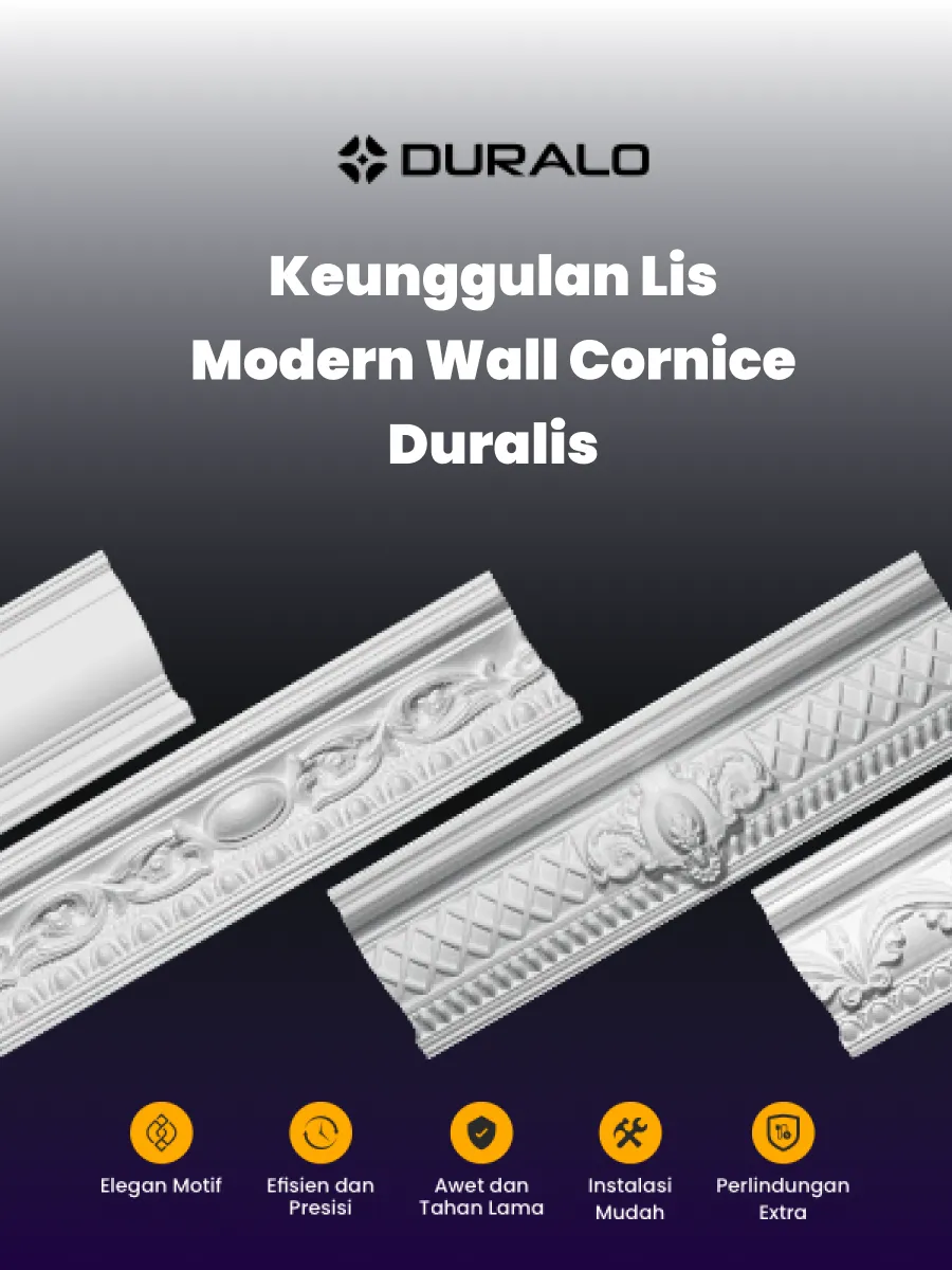 Keunggulan Lis Gypsum Modern Wall Cornice Duralis
