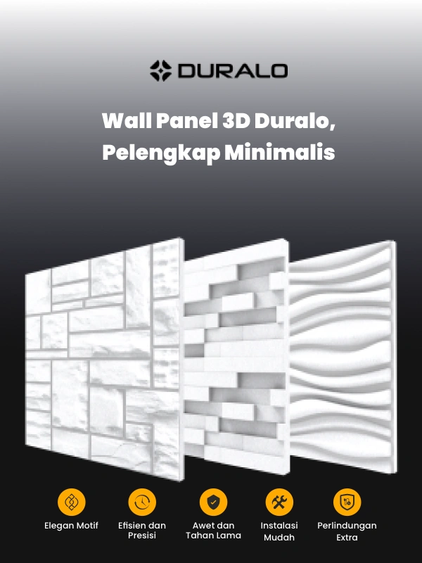 Wall Panel 3D Duralo, Pelengkap Minimalis