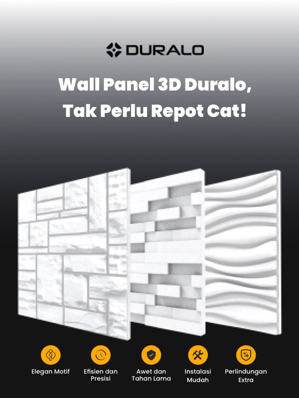 Wall Panel 3D Duralo, Tak Perlu Repot Cat!