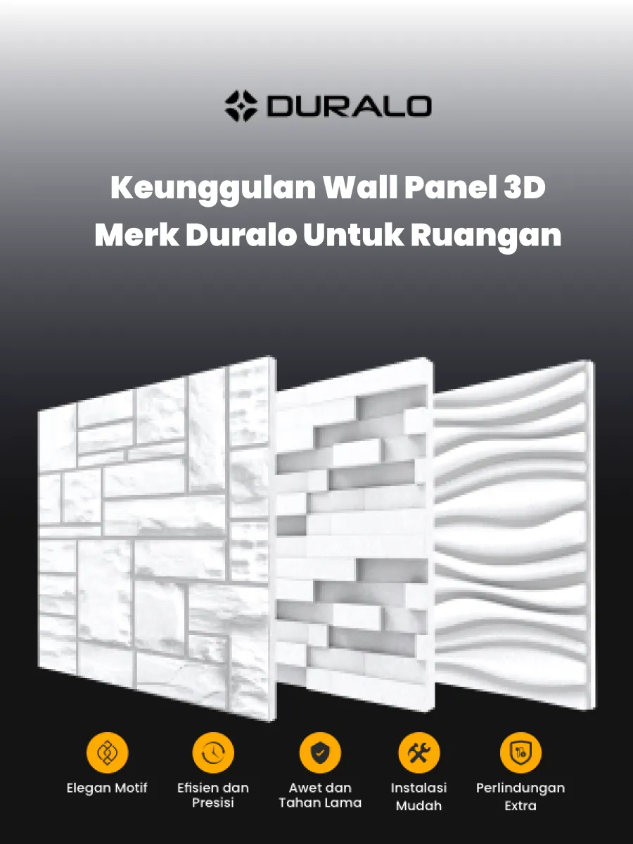 Keunggulan Wall Panel 3D Merk Duralo Untuk Ruangan