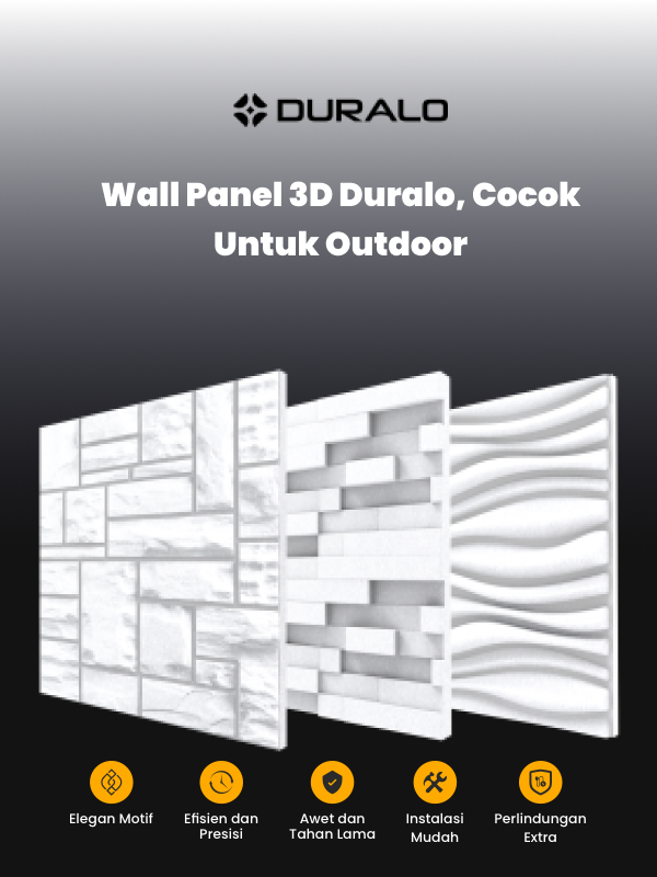 Wall Panel 3D Duralo, Cocok untuk Outdoor