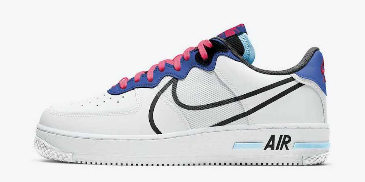 2020 Nike Air Force 1 React White Astronomy Blue