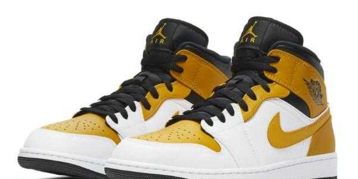 New Fashion Air Jordan 1 Mid White Yellow Black Will Release Soon