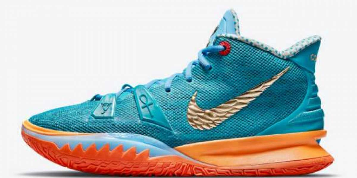 2021 Classic Concepts x Nike Kyrie 7 Teal Blue Basketball Shoes CT1137-900