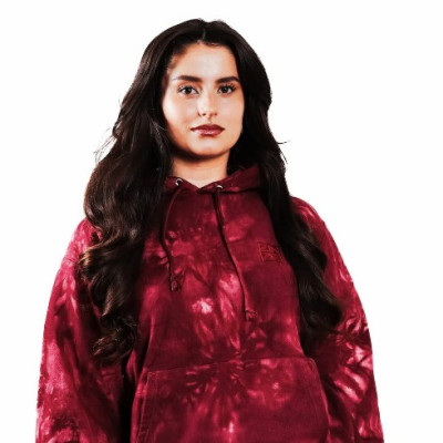 Zanze X Champion Unisex tie-dye hoodie ( Mulled Berry Red ) Profile Picture