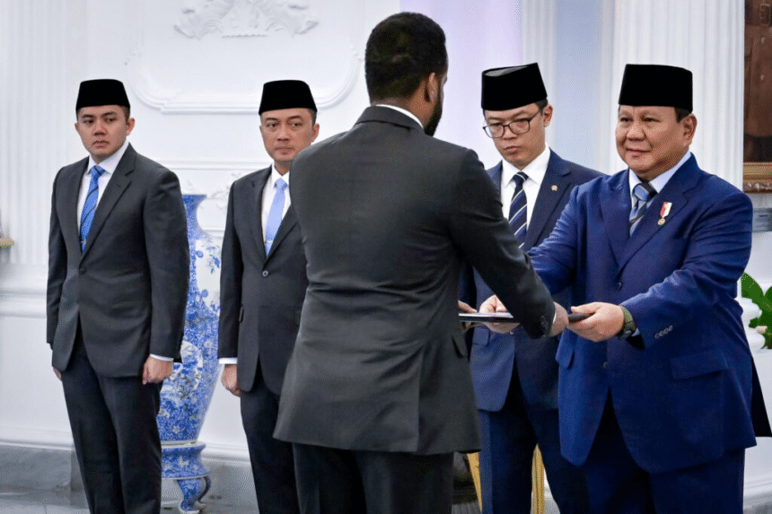 president prabowo receives credentials from eight ambassadors of friendly countries at merdeka palace