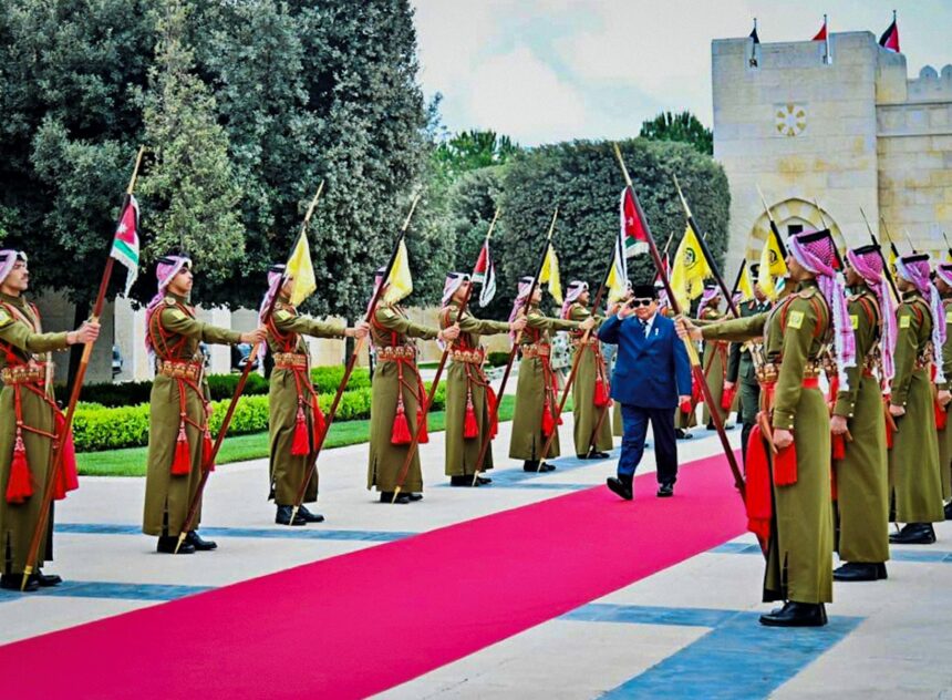 president prabowo visits al husseiniya palace, warmly welcomed by king abdullah ii