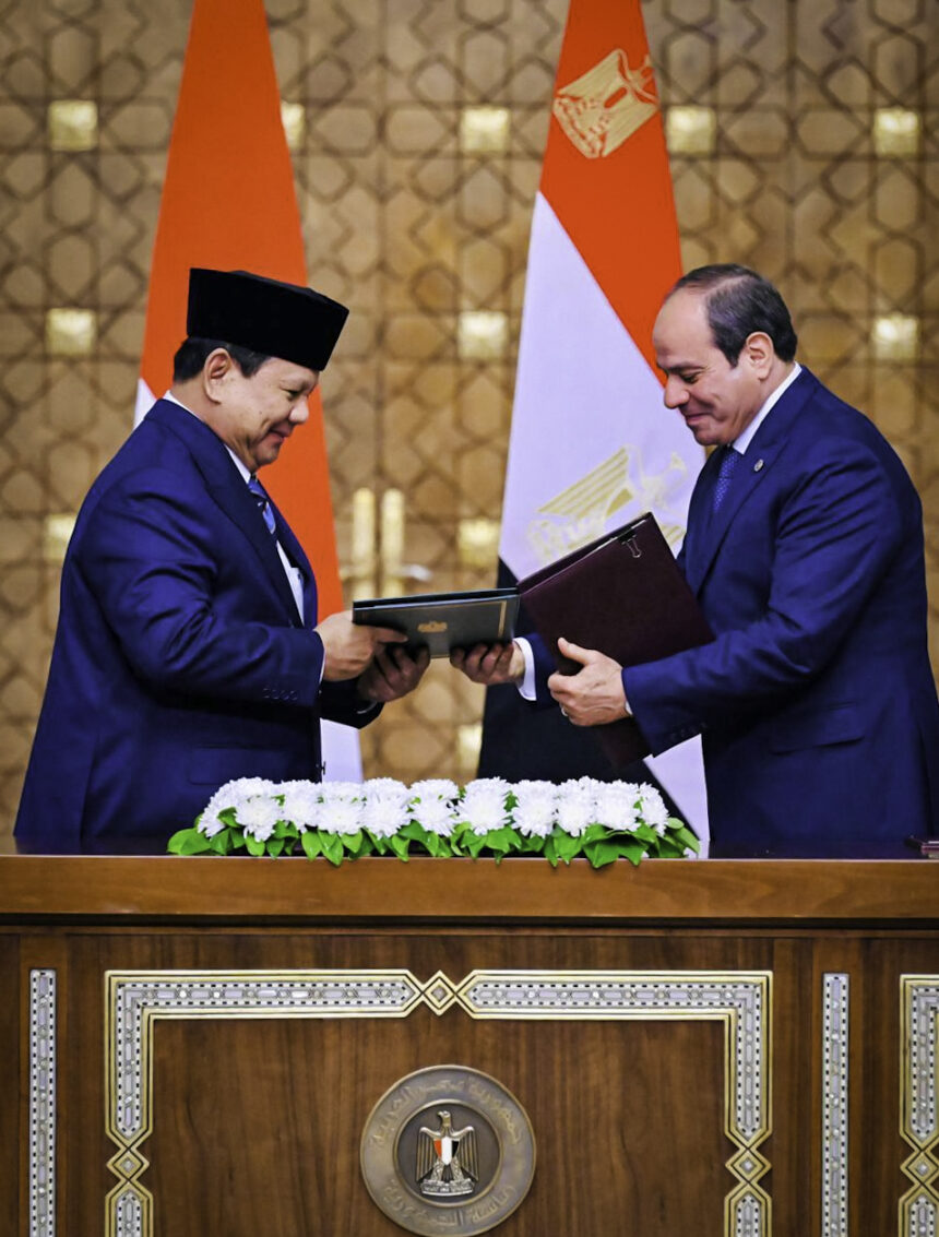 president prabowo, president el-sisi sign joint statement on indonesia–egypt strategic partnership