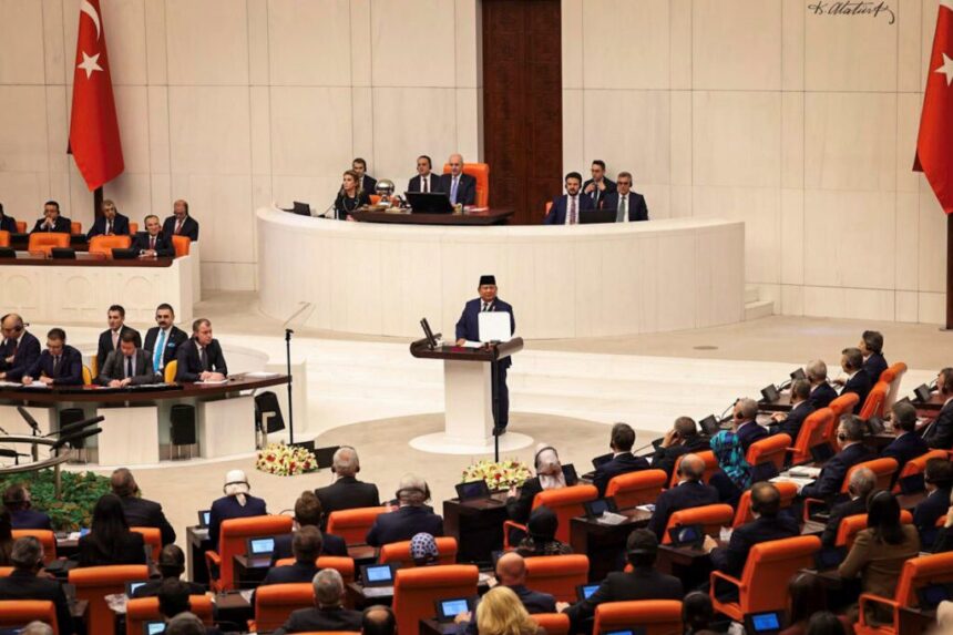 president prabowo gives speech before türkiye’s parliament