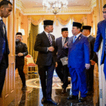 president prabowo welcomed by brunei’s crown prince