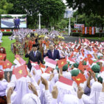upacara kenegaraan sambut kedatangan sekjen pkv tô lâm di istana merdeka jakarta