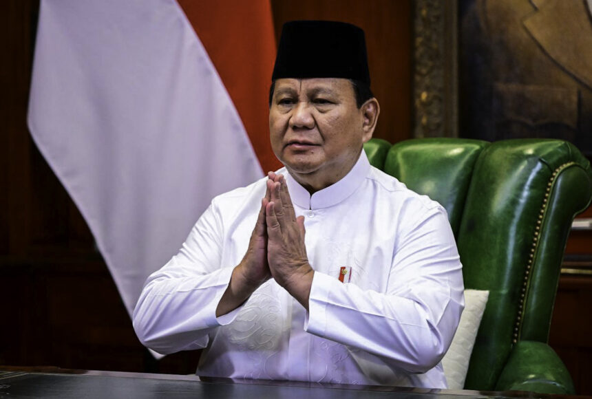 presiden prabowo ucapkan selamat idulfitri 1446 hijriah