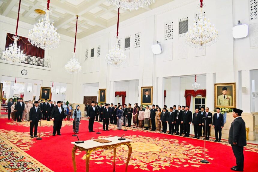 presiden prabowo lantik kepala dan wakil kepala badan di istana negara