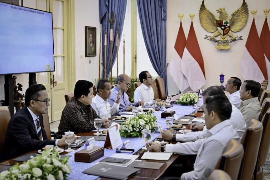 president prabowo leads limited meeting on ev battery downstream project