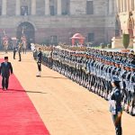 tiba di rashtrapati bhavan, presiden prabowo disambut upacara kenegaraan