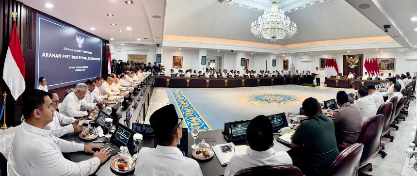 pimpin sidang kabinet paripurna, presiden prabowo apresiasi kinerja kabinet untuk rakyat