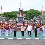 presiden prabowo disambut meriah di pembukaan apel kasatwil polri 2024