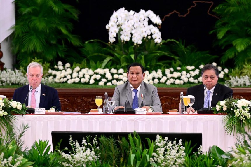presiden prabowo sampaikan kepuasan atas kinerja kabinet merah putih pada us-asean business council