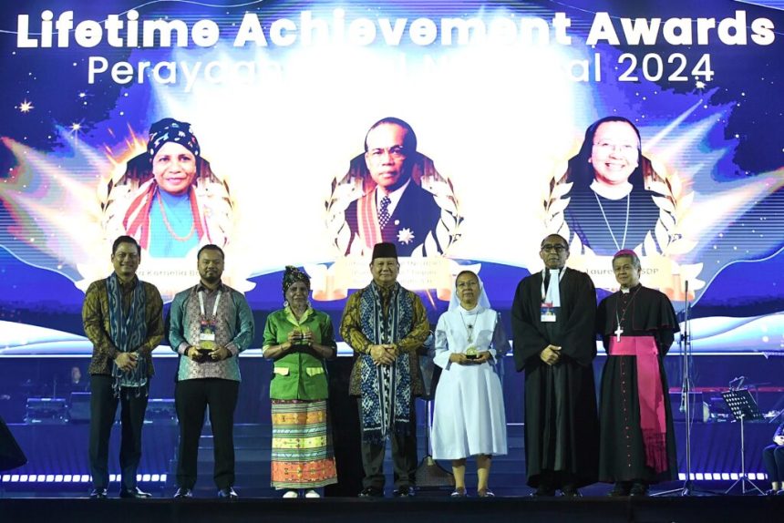 president prabowo subianto attends 2024 national christmas celebration
