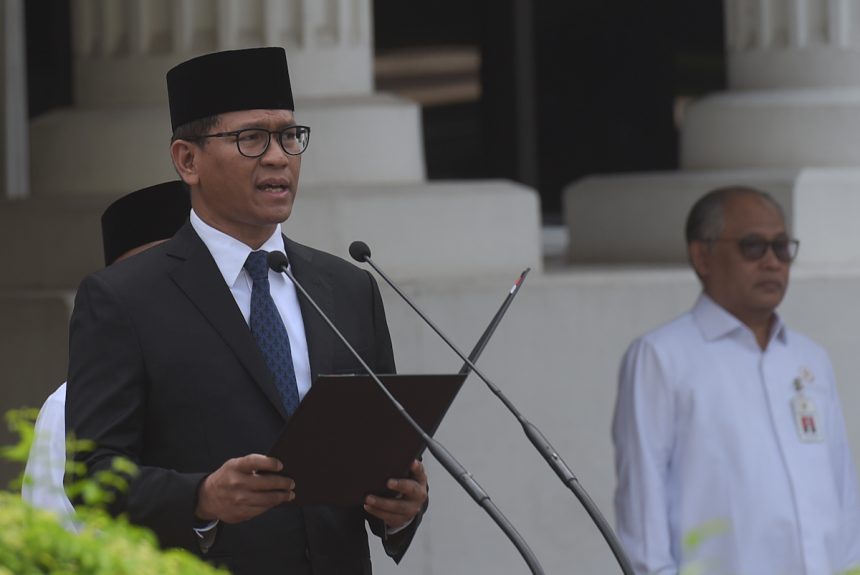 kemensetneg gelar upacara peringatan hari sumpah pemuda