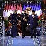 hangat dan meriah, presiden prabowo gelar jamuan kenegaraan untuk presiden prancis emmanuel macron di istana negara