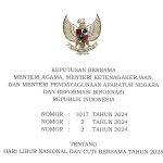 pemerintah tetapkan hari libur nasional dan cuti bersama tahun 2025