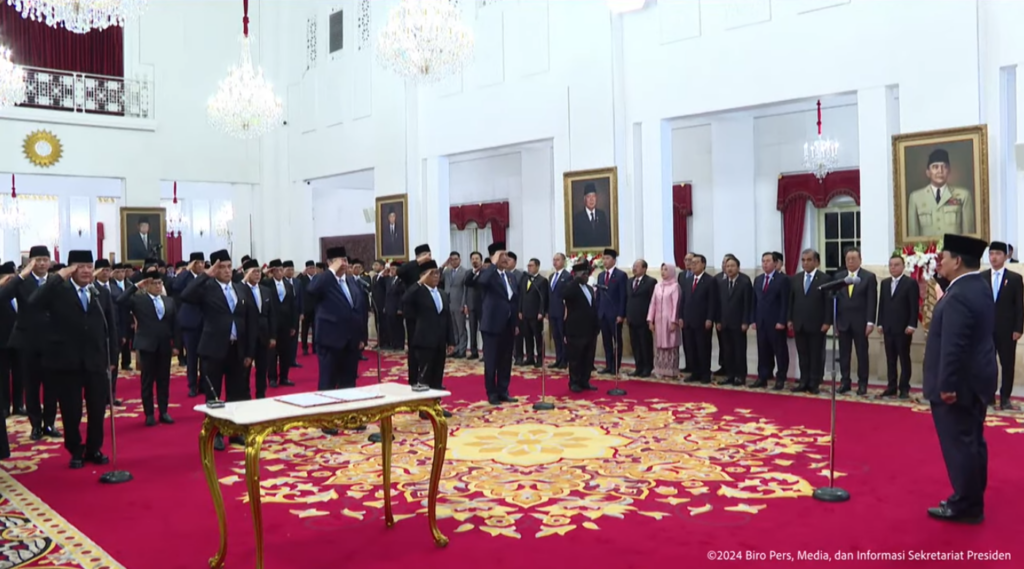 presiden prabowo subianto lantik menteri kabinet merah putih periode tahun 2024-2029 18 presiden prabowo subianto lantik menteri kabinet merah putih periode tahun 2024-2029