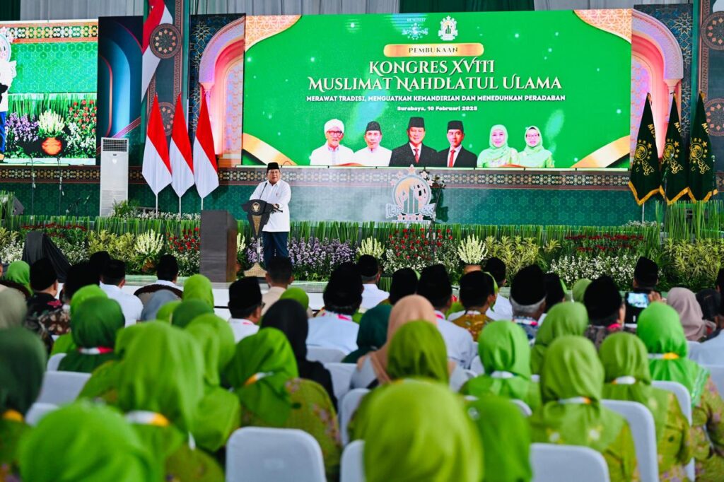 buka kongres ke-xviii muslimat nu, presiden prabowo apresiasi dedikasi muslimat nu 18 buka kongres ke-xviii muslimat nu, presiden prabowo apresiasi dedikasi muslimat nu