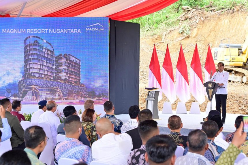presiden jokowi resmikan pembangunan magnum resort nusantara 