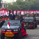 president jokowi inspects security routine for inauguration of president-, vp-elect