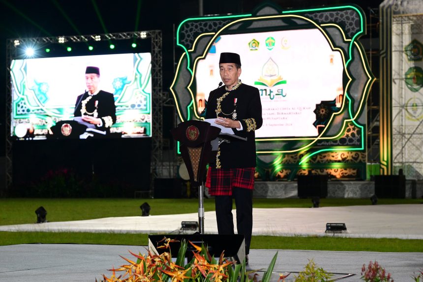 buka mtq ke-30, presiden jokowi tekankan pentingnya nilai al-quran