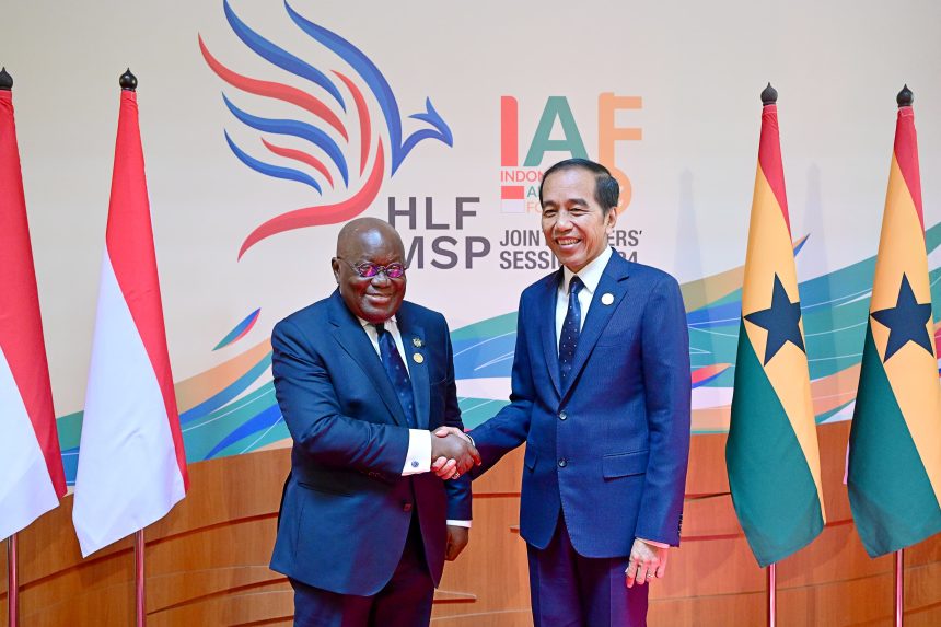 presiden jokowi dan presiden akufo-addo bahas upaya perkuat hubungan bilateral indonesia-ghana