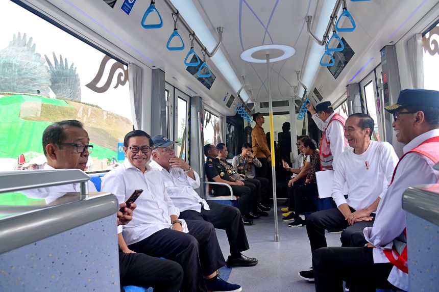 presiden jokowi jajal trem otonom di ibu kota nusantara