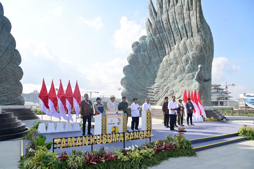 presiden jokowi resmikan taman kusuma bangsa ikn
