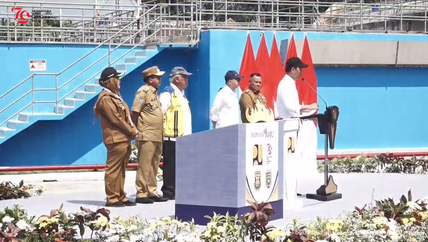 president jokowi inaugurates water supply system in lampung province