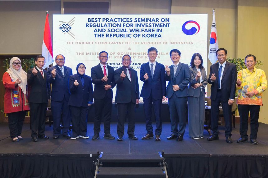 cabinet secretariat, s. korea’s ministry of government legislation hold seminar on investment regulation and social welfare