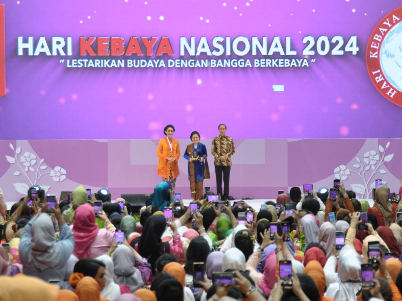 president, first lady attends national kebaya day 2024 at gbk