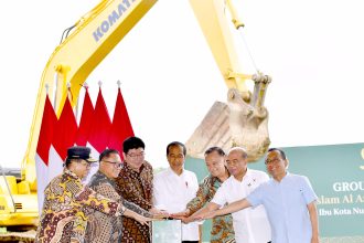 presiden jokowi lakukan groundbreaking sekolah islam al-azhar summarecon nusantara