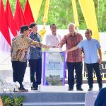 presiden jokowi groundbreaking astra biz center dan nusantara botanical garden