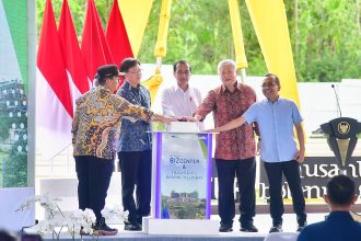 presiden jokowi groundbreaking astra biz center dan nusantara botanical garden