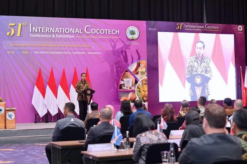 buka cocotech ke-51 di surabaya, presiden jokowi soroti potensi besar ekonomi hijau indonesia