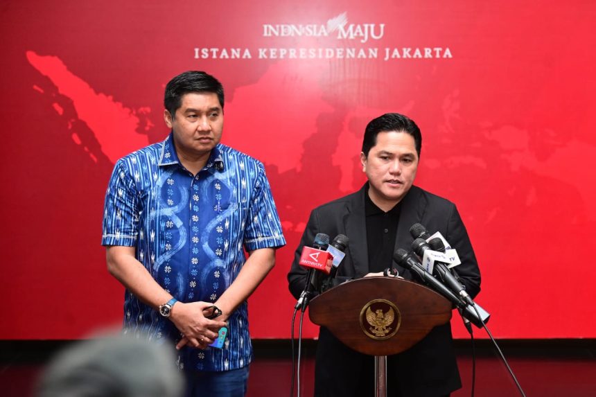 diterima presiden jokowi, ketua umum pssi erick thohir umumkan persiapan piala presiden