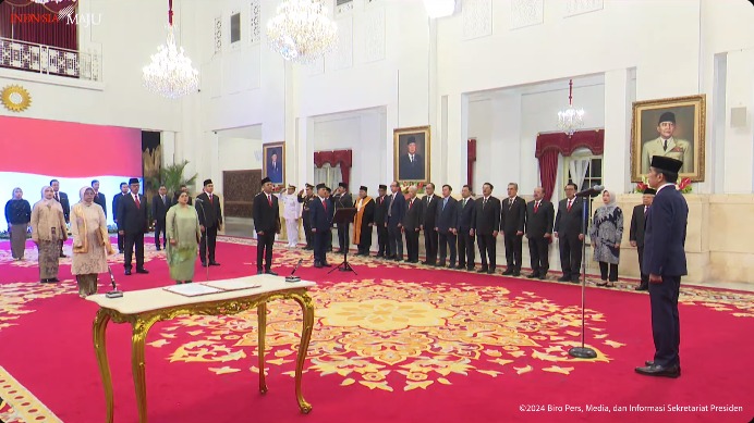presiden saksikan pengucapan sumpah tujuh anggota lpsk periode 2024-2029
