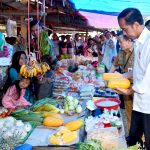 kunjungi pasar tanjung bungur, presiden: harga semuanya baik