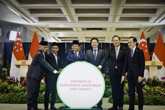 presiden prabowo dan pm wong hadiri milestone ceremony proyek energi terbarukan