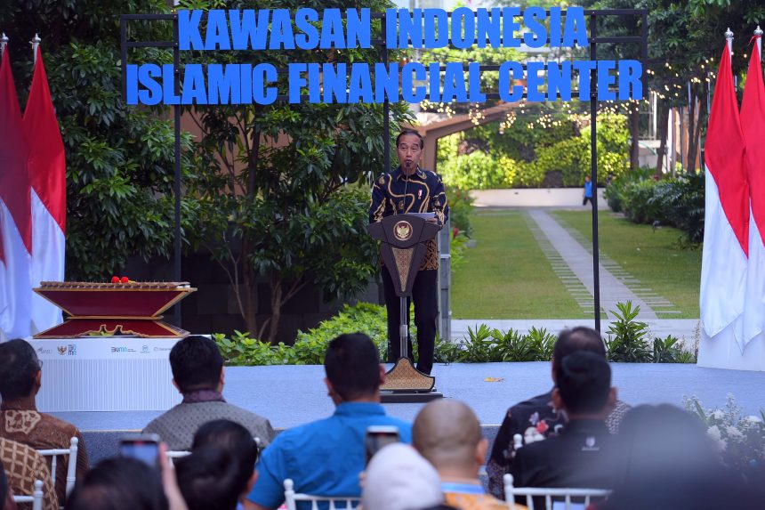 president jokowi inaugurates indonesia islamic financial center in jakarta